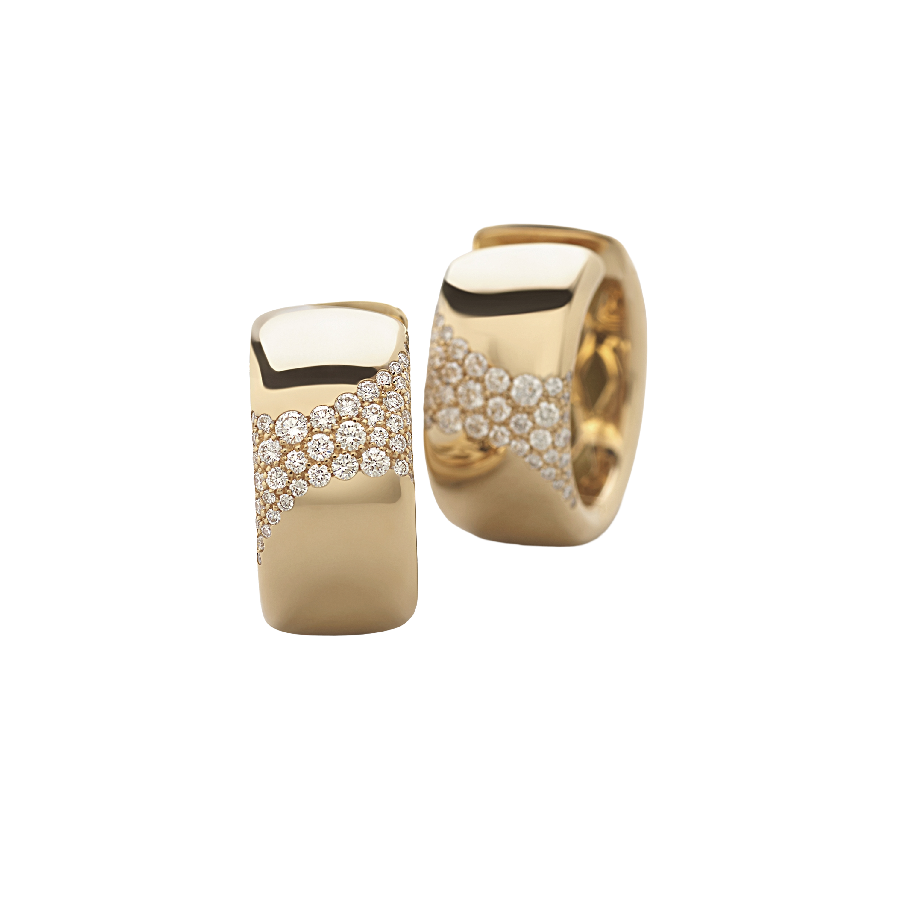 Серьги Giorgio Visconti Étoile в форме колец из розового золота с бриллиантами. Референс B39044. Представлено в ювелирном бутике L’Orange Gold в Ереване.