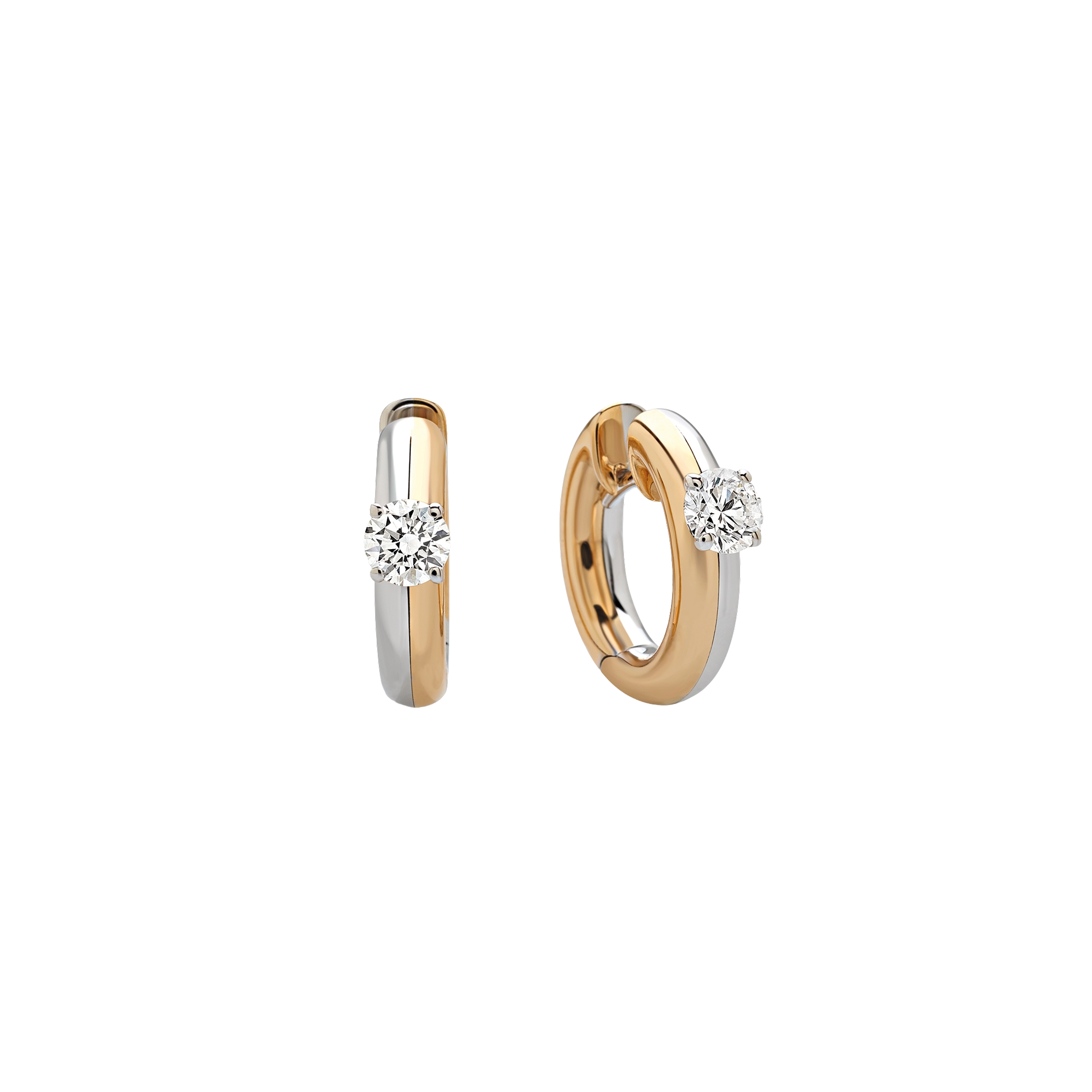Серьги Giorgio Visconti из белого и розового золота с бриллиантами. Референс B39170.