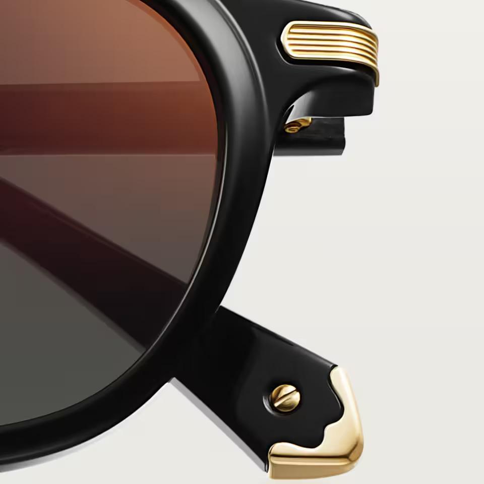 Cartier Première sunglasses CRESW00776, black acetate, gray lenses