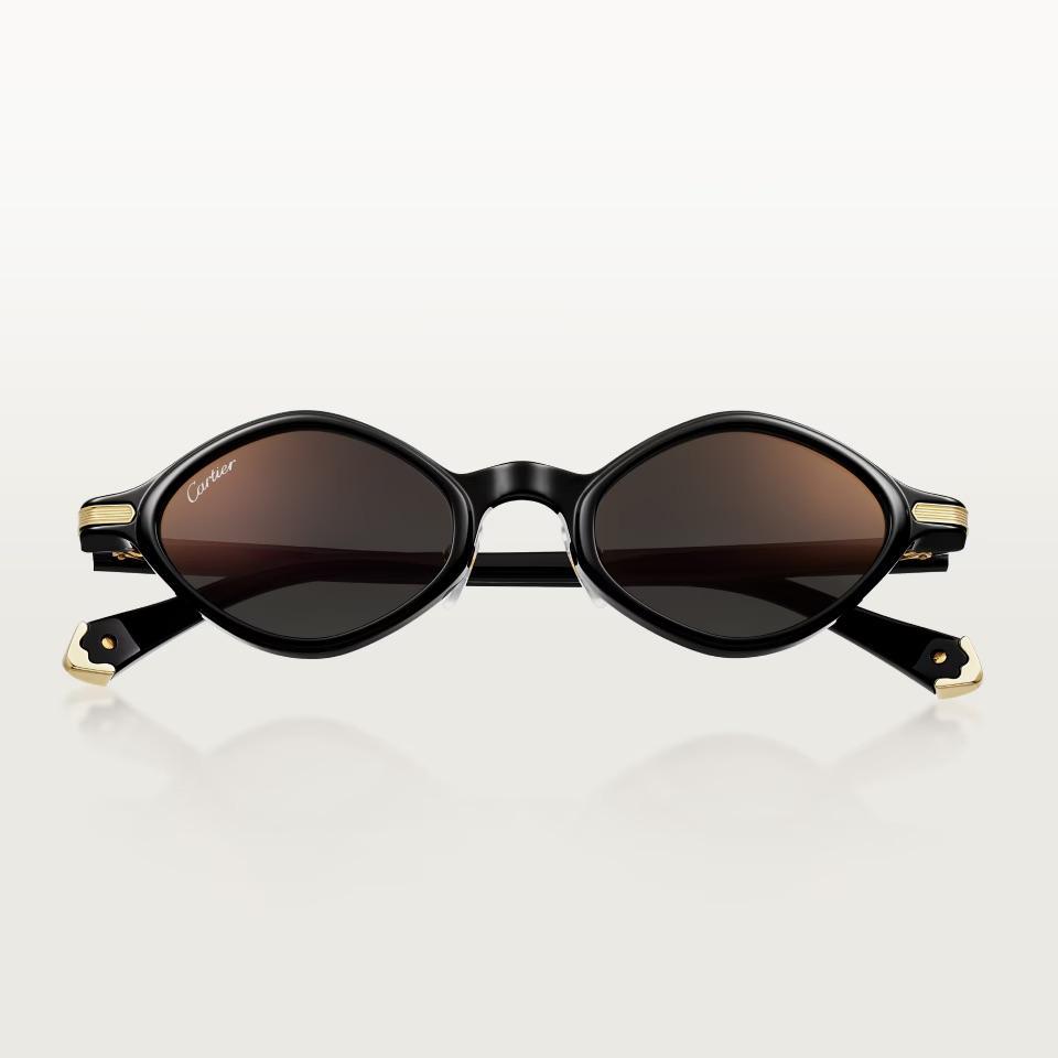 Cartier Première sunglasses CRESW00731, black acetate, gray lenses