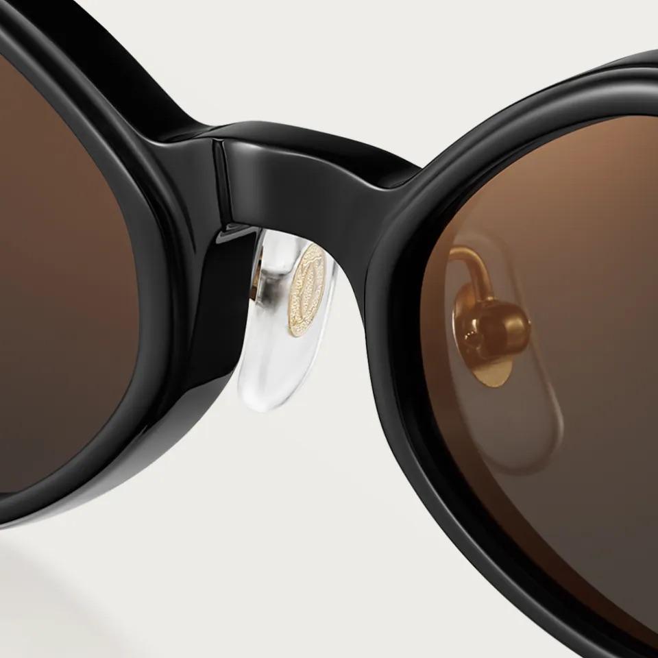 Cartier Première sunglasses CRESW00731, black acetate, gray lenses