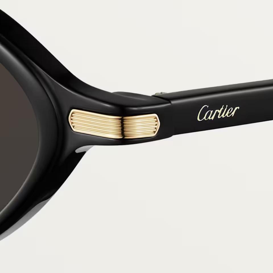 Cartier Première sunglasses CRESW00731, black acetate, gray lenses