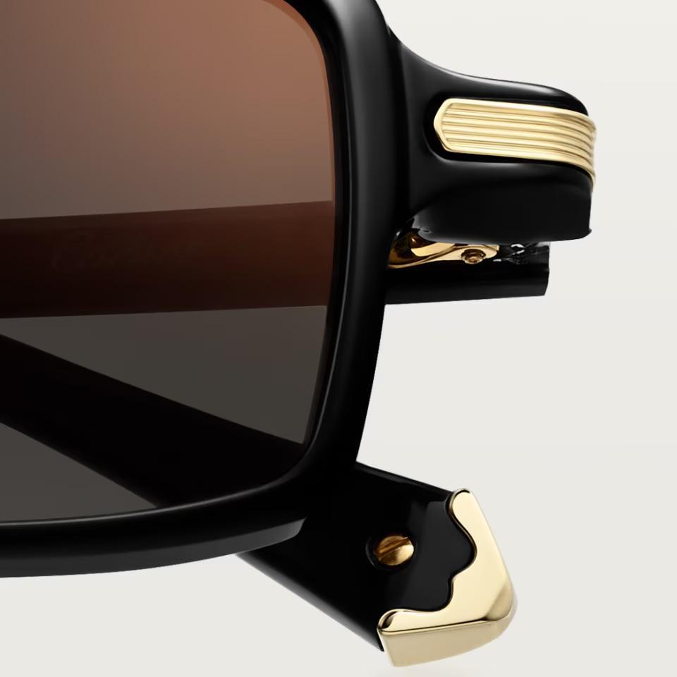 Cartier Première sunglasses CRESW00729, black acetate, gray lenses